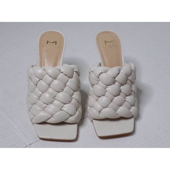 🆕 MARC FISHER Dakina Woven Slides Sandals Shoes Ivory 7.5 - Picture 8 of 14